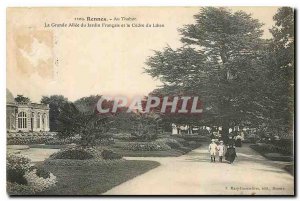 Old Postcard Rennes Tabor At La Grande Allee French Garden and the Cedar of L...