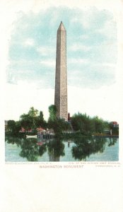 Vintage Postcard 1900's Washington Monument Tower Within National Mall