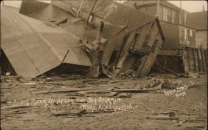 Nome AK River St. Homes Damaged in Big Storm 1913 LOMEN BROS RPPC