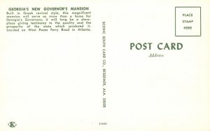 Atlanta Georgia, New Greek Revival Style, Governor's Mansion, Vintage Postcard