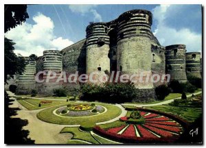 Modern Postcard The castles of the Loire Angers Maine et Loire old castle reb...