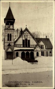 BERLIN NH Congregational Church c1910 Postcard