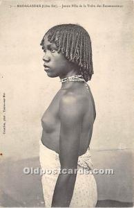 Madagasdar Jeune Fille de la Tribu es Zaramanampy African Nude Stain on back ...