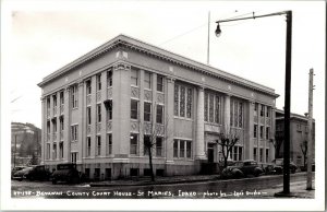 RPPC Benawan County Court House, St. Maries ID Vintage Postcard C50