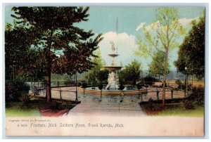 c1905 Fountain Michigan Soldiers Home Grand Rapids Michigan MI Postcard