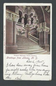 1905 Albany NY Western Staircase Of Capitol Building UDB