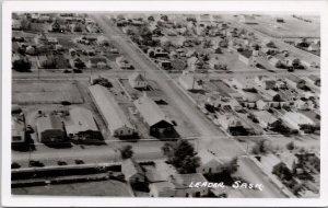 Leader SK Saskatchewan Sask Birdseye Unused RPPC Postcard H60