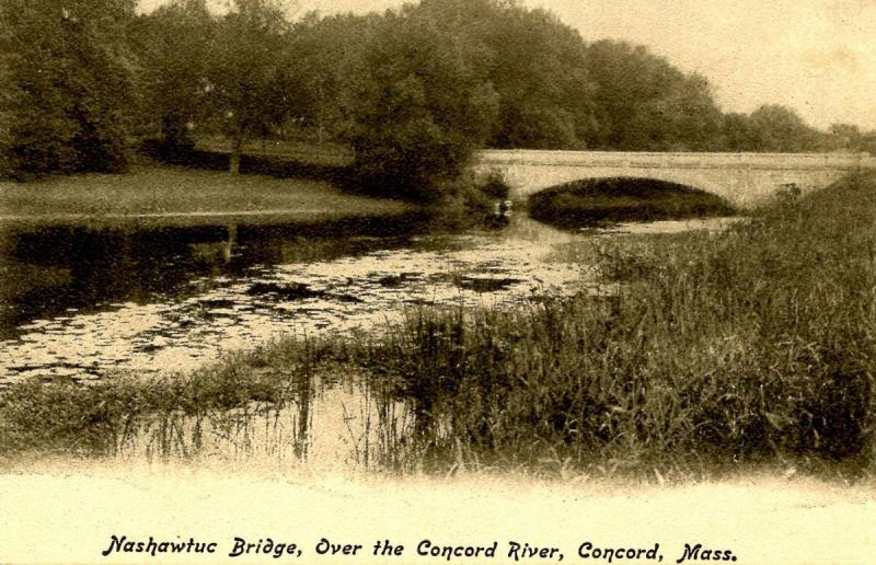 MA - Concord. Nashawtuc Bridge over Concord River