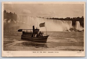 Real Photo Postcard~Maid of the Mist On Lake Below Niagara Falls~RPPC