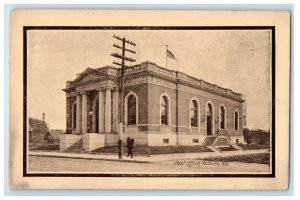 c1940s Post Office Building, Auburn Maine ME Vintage Posted Postcard