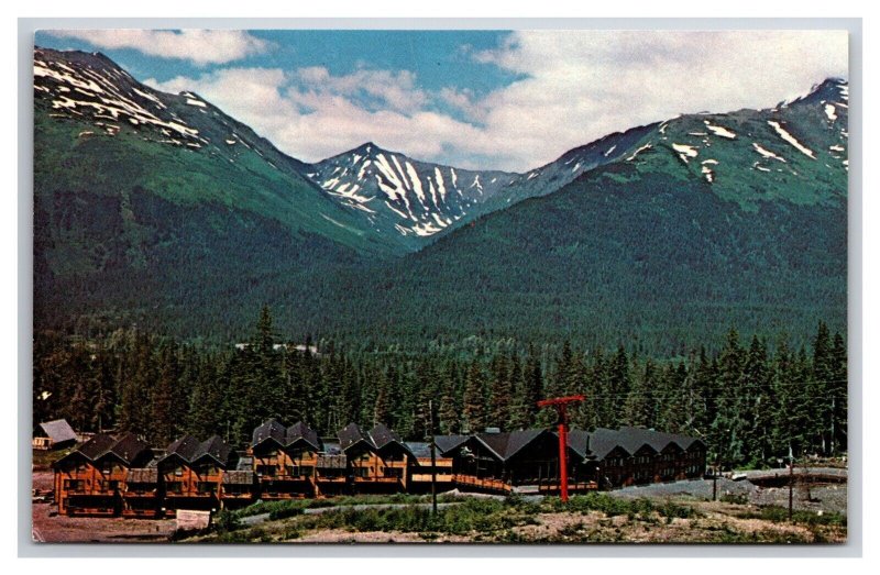 Mount Alyeska Nugget Inn Ayleska Alaska AK UNP Chrome Postcard K18