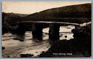Postcard RPPC Dartmoor UK c1910s Postbridge Clapper Bridge Chapman & Son Photo