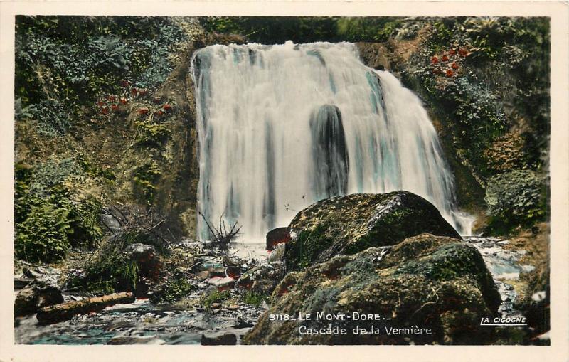 CPSM France Mont Dore Cascade de la Verniere waterfall