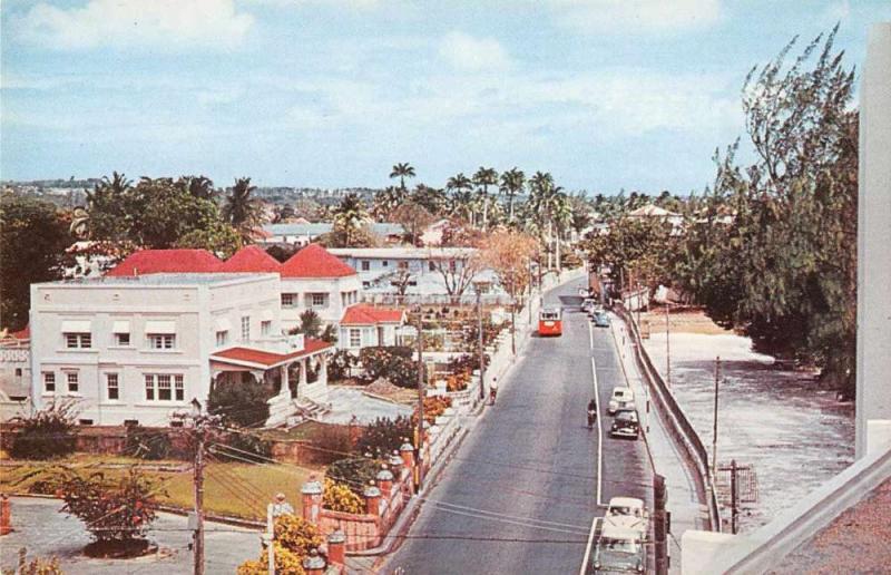 Hastings Barbados Street Scene Vintage Postcard J58322