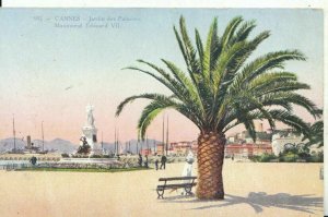 France Postcard - Cannes - Jardin Des Palmiers - Monument Edouard V11 Ref 14300A