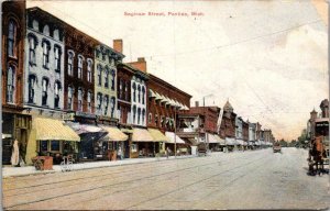 Michigan Pontiac Saginaw Street 1909