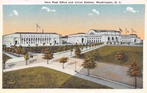 Union Station Railroad Depot Post Office Washington DC 1920s postcard
