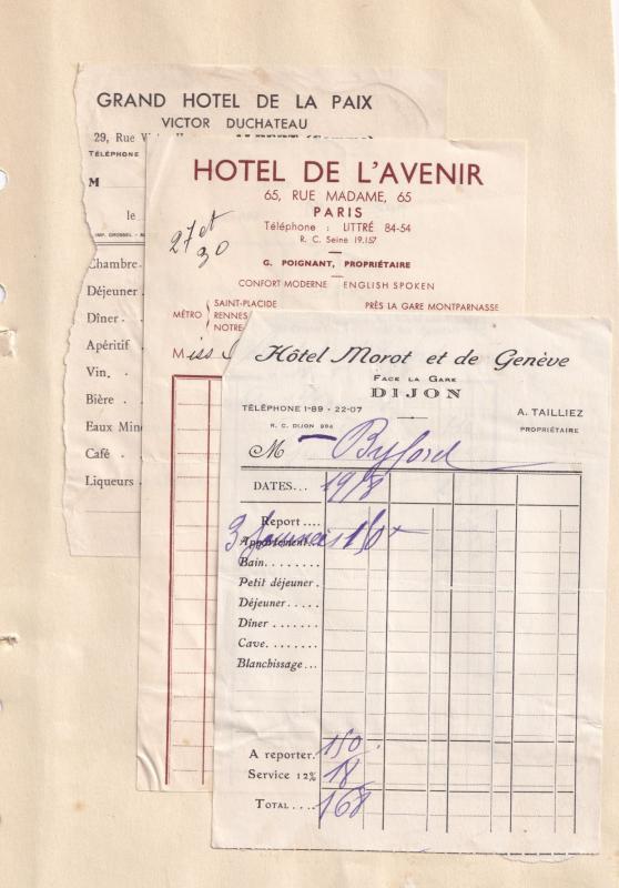 Hotel De La Semois Henri Braconnier Bouillon 1940s Receipt