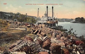 Montgomery Alabama Cotton for Export Vintage Postcard AA32161 