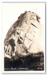 Postcard Moro Rock, Sequoia National Park, CA 1926-1940 RPPC I19