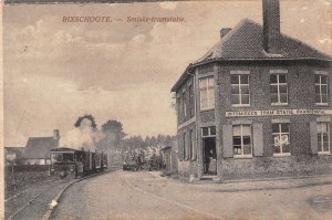 Bikschote Belgium Smiske Tramstatie Tram Station Vintage Postcard AA43142