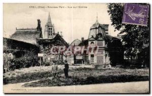 Old Postcard Creil (Oise) New Park View on Entree