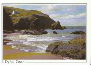 Wales Postcard - Llangranog - The Beach and Rugged Coastline - Ref TZ8480