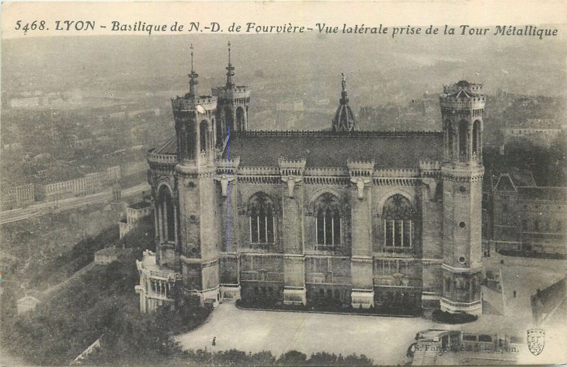 Postcard France Lyon basilique Notre Dame de Fourviere