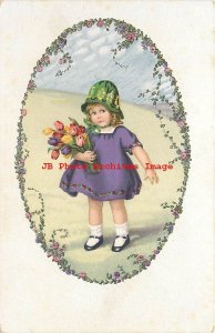 Bertiglia? Meissner & Buch No 2366, Young Girl Holding Tulips