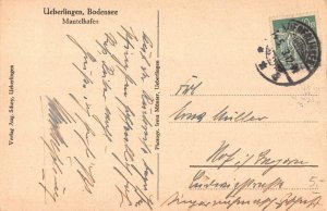 L014 Germany 1913 Uberlingen, Bodensee Mantelhalfen River postcard