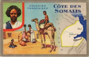 CPA AK Colonies Francaises - Map - Types DJIBOUTI - SOMALIA (1084680)