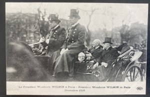 Mint France Real Picture Postcard Political President Woodrow Wilson Paris 1918