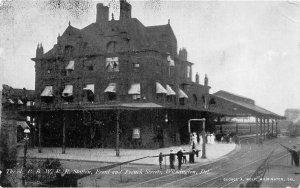 H76/ Wilmington Delaware Postcard c1910 PRW Railroad Depot Station 111 