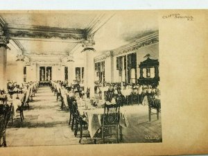 Vintage Postcard 1900's Dining Room Clifton Springs NY New York 
