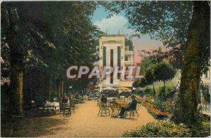 Old Postcard Bains les Bains Terrace Garden Hotel