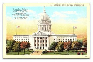 Wisconsin State Capitol Madison Wis. Wisconsin Postcard