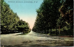 Vtg 1910s Parkwood Boulevard Schenectady New York NY Postcard