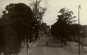 indonesia, SUMATRA MEDAN, Esplanade, Hotel De Boer (left) (1910s) RPPC Postcard
