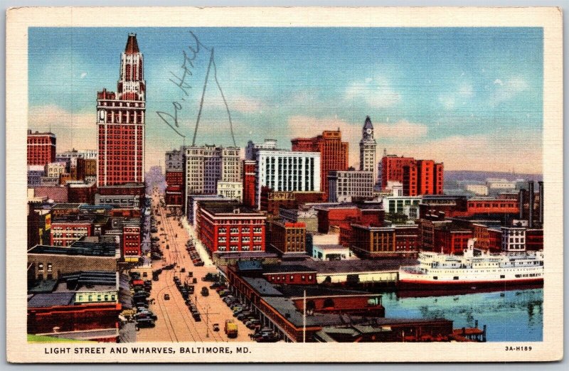 Vtg Baltimore Maryland MD Lexington Market 1930s View Old Linen Postcard