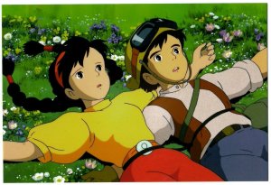 Studio Ghibli Japanese Anime Castle in the Sky, Pazu and Sheeta Postcard