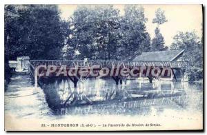 Postcard Old Montgeron La Passerelle Du Moulin De Senlis