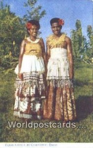 Fijian Couple, Ceremonial Dress Fiji, Fijian Unused 