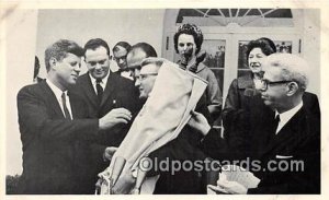 Nov 13, 1961 President Kennedy Torah Scroll Non Postcard Backing Unused tab m...