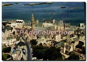 Modern Postcard Roscoff Quartier De I'Eglise Overlooking The Sea