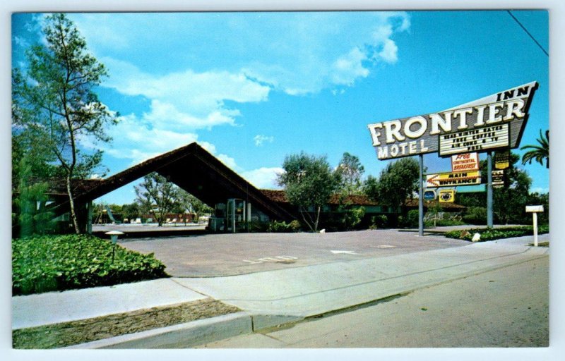 BUENA PARK, California CA ~ Roadside FRONTIER INN MOTEL c1960s  Postcard