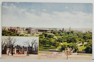 MN General View University of Minnesota c1910 Postcard P1