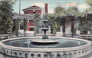 Illinois Peoria Fountain In Pompeian Garden Bradley Park