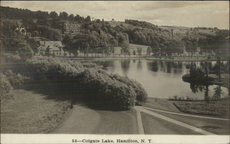 Hamilton NY Colgate Lake c1915 Elite Series Real Photo Postcard