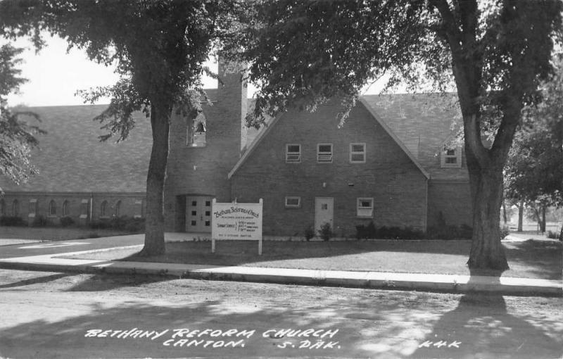 Canton South Dakota Bethany Reform Church Real Photo Antique Postcard K82186