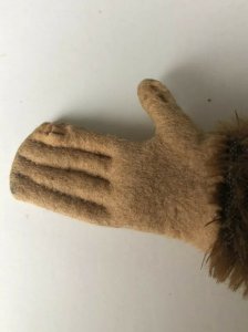 Early Steiff Jocko The Monkey Mohair Hand Puppet w/ Glass Eyes 1920s Antique